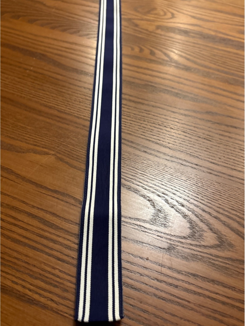 Polo Ralph Lauren Navy & White Striped D-Ring Belt - Size M/L (42" Total Length) - Picture 11 of 12